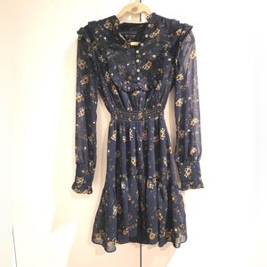 MAX STUDIO Edit Floral Blue Green Dress XS